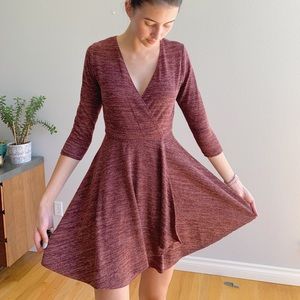 soft sweater half sleeve dress